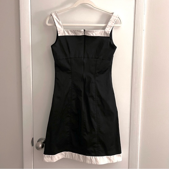 D. Exterior ⚓️ Black White Square Neck Stretchy Dress 42 - Picture 4 of 10